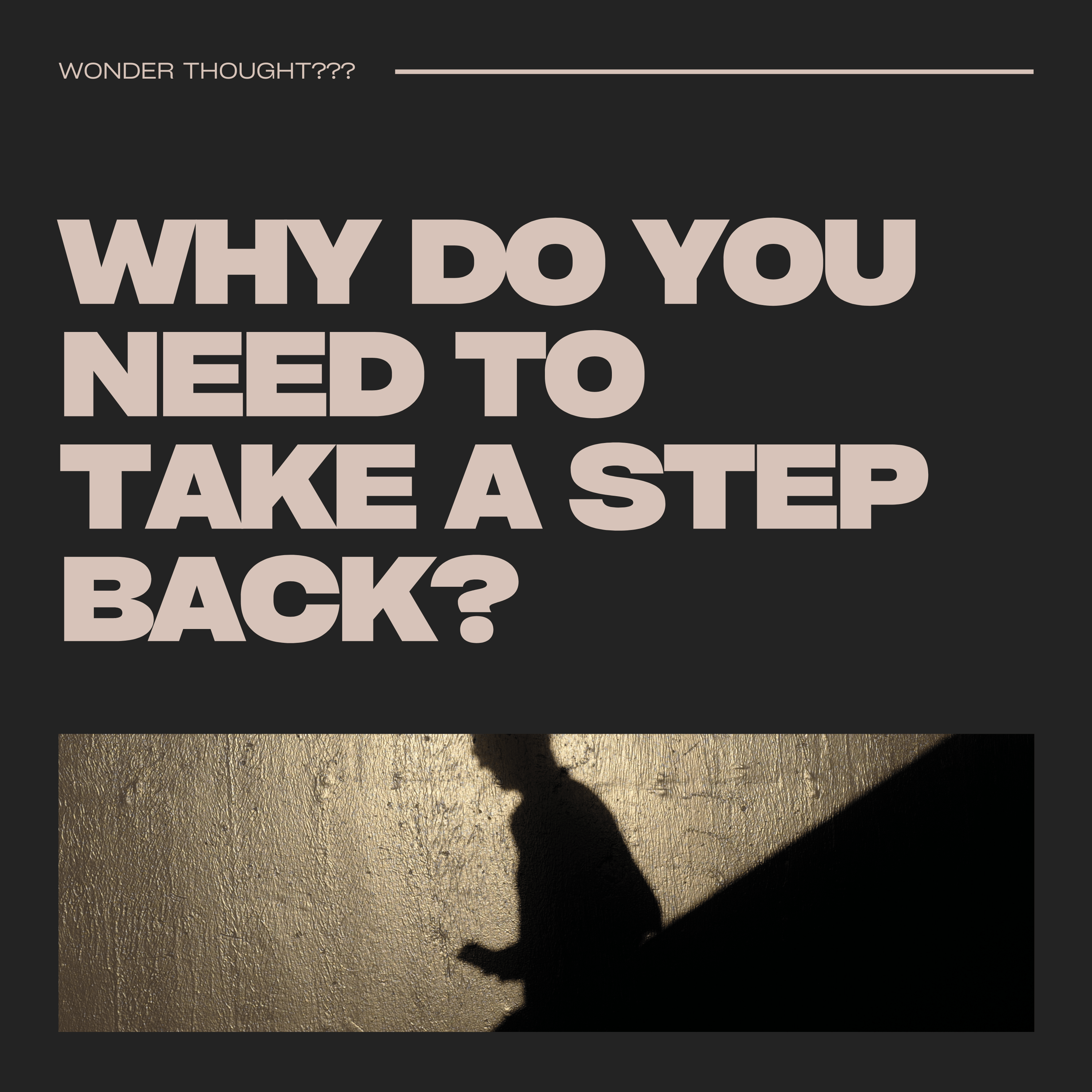 Why Do You Need to Take a Step Back